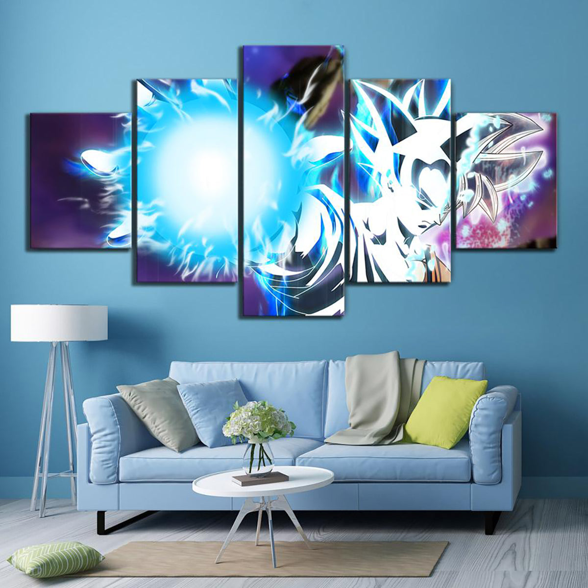 Déco Murale 5 Pièces - Toile Billard - Impression HD 200x100cm - Pour Salon, Chambre, Bureau