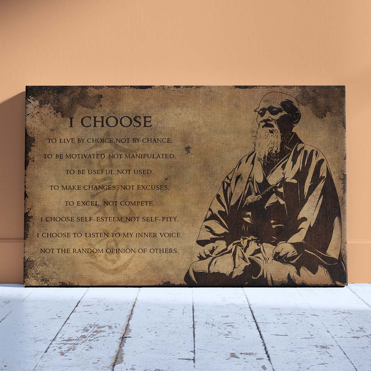 Aikido Wall Art - Aikido Poster - Aikido Canvas - I Choose - AI001 - Horizontal Poster - Horizontal Canvas