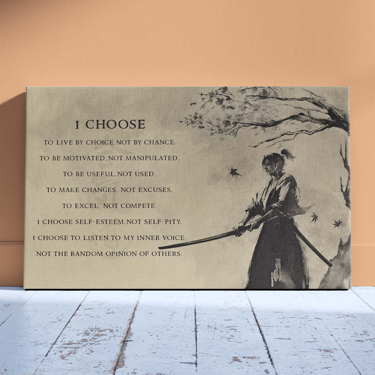 Aikido Wall Art - Aikido Poster - Aikido Canvas - I Choose - AI009 - Horizontal Poster - Horizontal Canvas