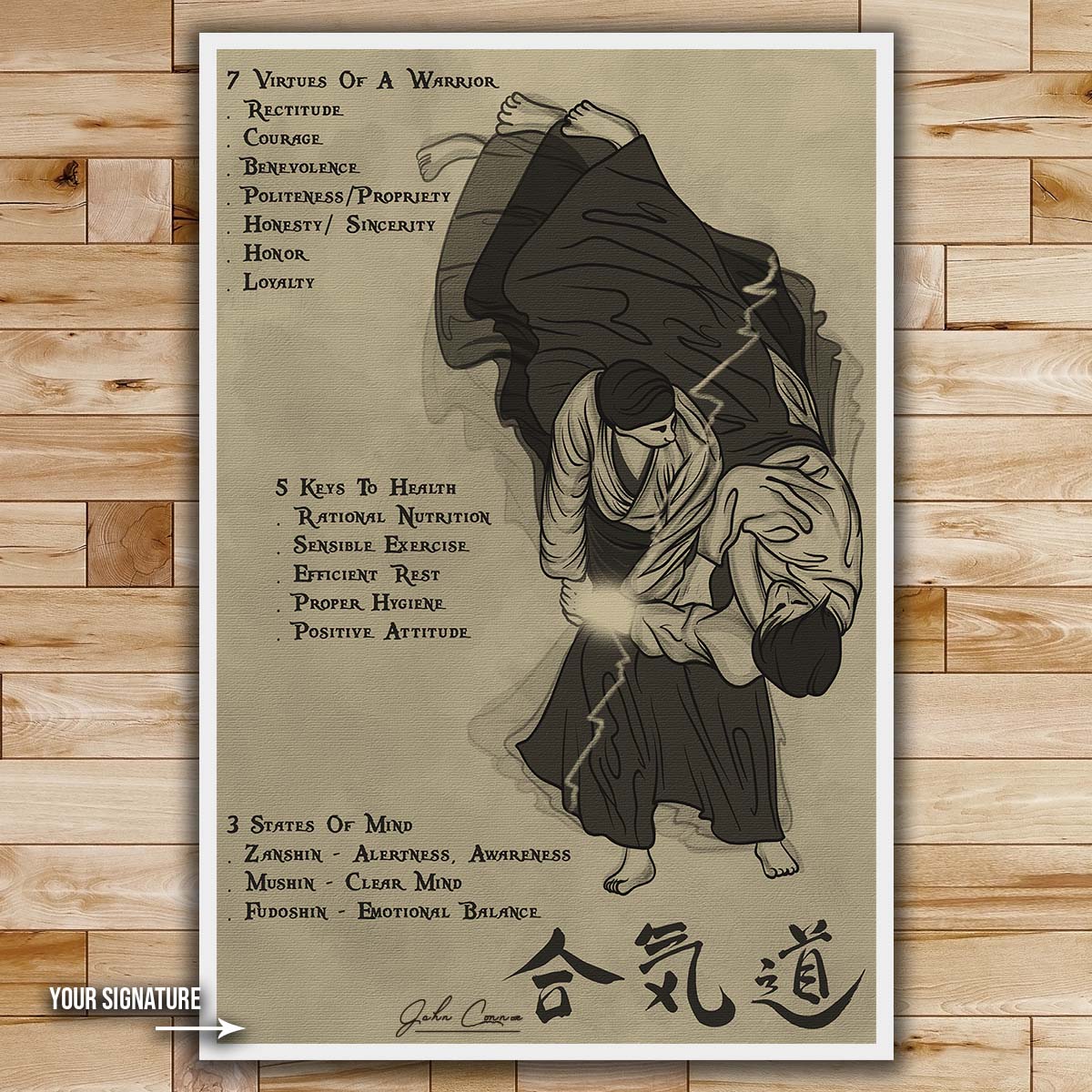 Aikido Wall Art - Aikido Poster - Aikido Canvas - 753 CODE - AI018 - Vertical Poster - Vertical Canvas