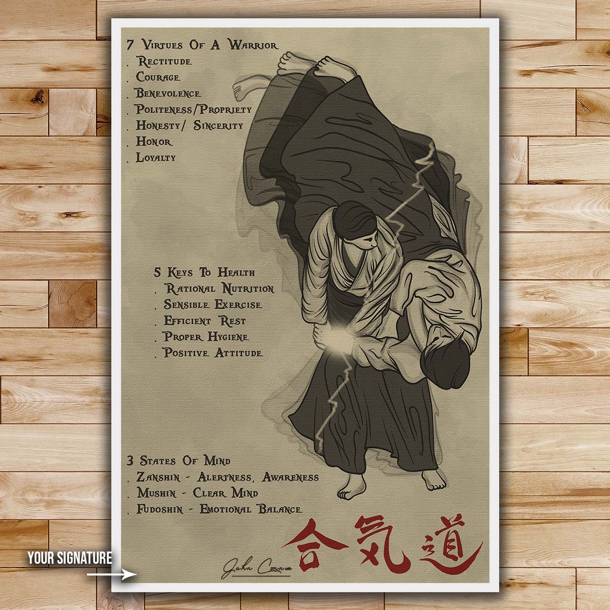 Aikido Wall Art - Aikido Poster - Aikido Canvas - 753 CODE - AI021 - Vertical Poster - Vertical Canvas