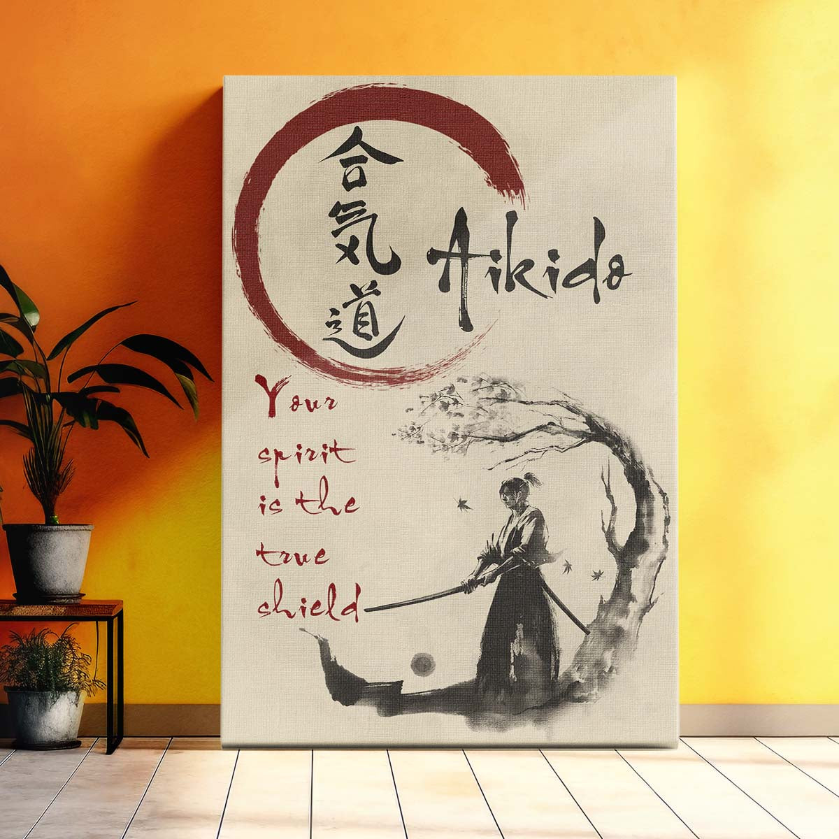 Aikido Wall Art - Aikido Poster - Aikido Canvas - Your Spirit Is The True Shield - AI027 - Vertical Poster - Vertical Canvas