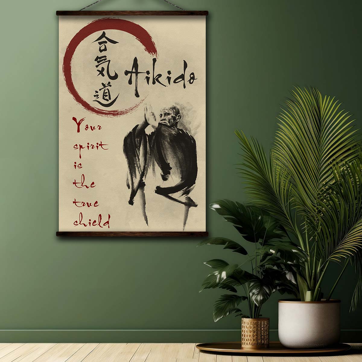 Aikido Wall Art - Aikido Poster - Aikido Canvas - Your Spirit Is The True Shield - AI034 - Vertical Poster - Vertical Canvas