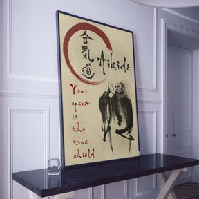 Aikido Wall Art - Aikido Poster - Aikido Canvas - Your Spirit Is The True Shield - AI034 - Vertical Poster - Vertical Canvas