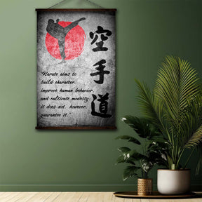 Karate Wall Art - Karate Poster - Karate Canvas - Karate Aims To Build Character - KA020 - Vertical Canvas - Vertical Poster