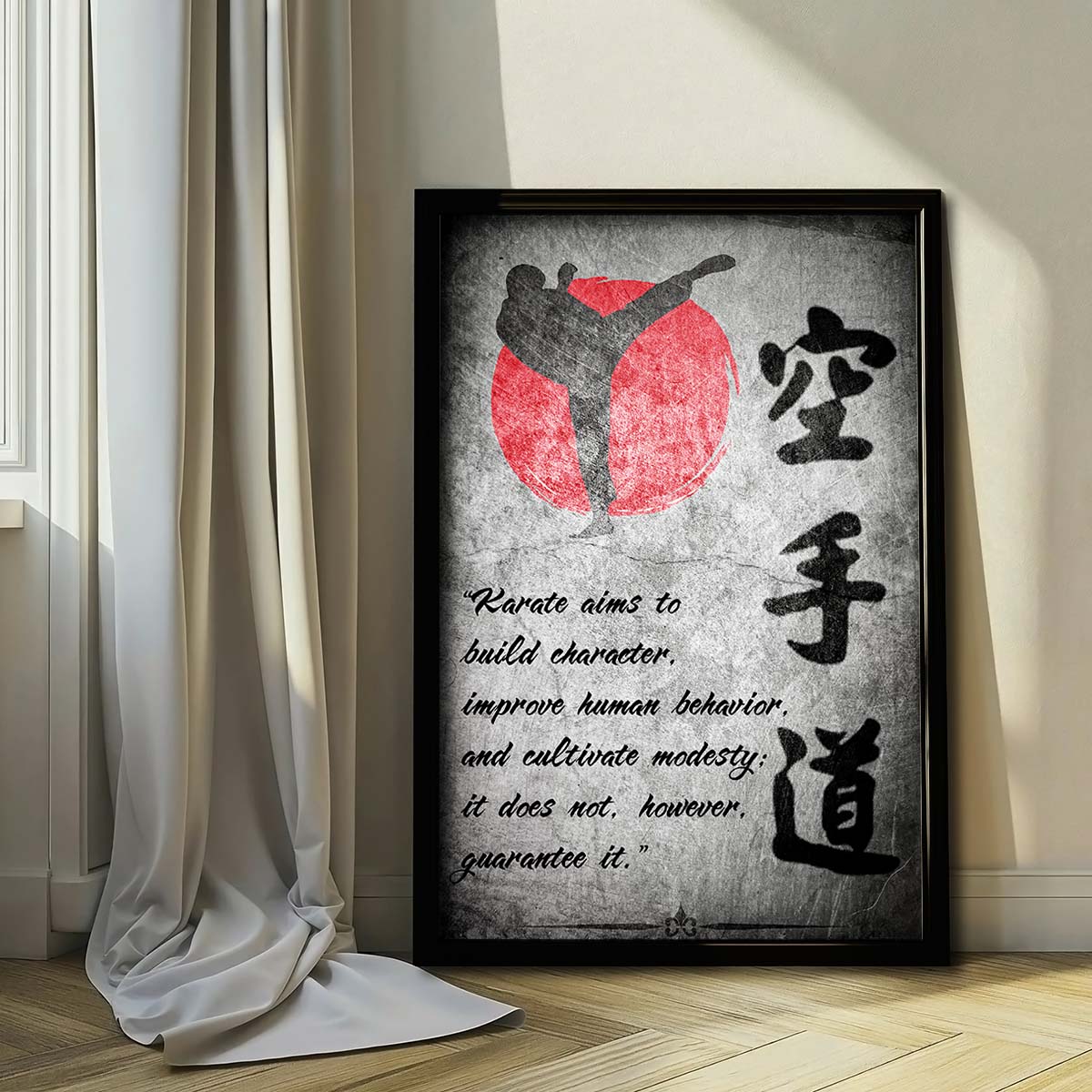 Karate Wall Art - Karate Poster - Karate Canvas - Karate Aims To Build Character - KA020 - Vertical Canvas - Vertical Poster