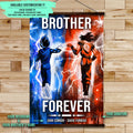 DR073 - Brother Forever - Goku - Vegeta - English - Vertical Poster - Vertical Canvas - Dragon Ball Poster - Dragon Ball Canvas