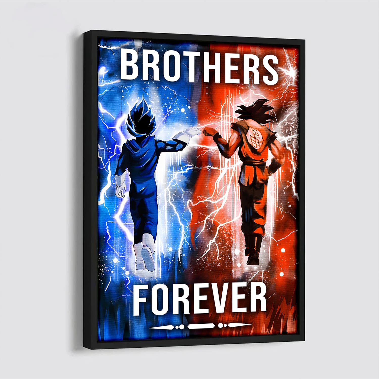 DR074 - Brothers Forever - Goku - Vegeta - Vertical Poster - Vertical Canvas - Dragon Ball