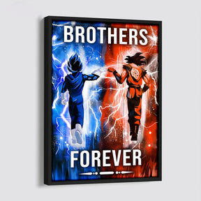 Dragon Ball Wall Art - Dragon Ball Poster - Dragon Ball Canvas - Brothers Forever - Goku - Vegeta - DR074 - Vertical Poster - Vertical Canvas