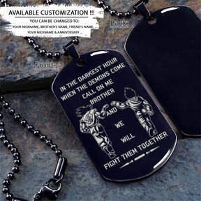 Dragon Ball Dog Tag - Call On Me Brother - Goku - Vegeta - Dragon Ball Necklace - Engrave Dog Tag