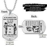 Dragon Ball Dog Tag - Call On Me Brother - Quitting Is Not - Goku - Vegeta - Dragon Ball Necklace - Engrave Dog Tag