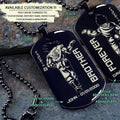 DRD031 - Brother Forever - Goku - Vegeta - Dragon Ball - Engrave Double Black Dog Tag