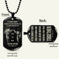 DRD033 - Call On Me Brother - It's Not About Being Better Than Someone Else - It's About Being Better Than You Were The Day Before - Goku - Vegeta - Dragon Ball Dog Tag - Double Side Engrave Black Dog Tag