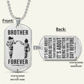 DRD034 - Brother Forever - It's About Being Better Than You Were The Day Before - Goku - Vegeta - Dragon Ball Dog Tag - Double Side Engrave Silver Dog Tag