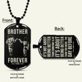 DRD035 - Brother Forever - It's About Being Better Than You Were The Day Before - Goku - Vegeta - Dragon Ball Dog Tag - Double Side Engrave Black Dog Tag