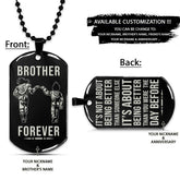 Dragon Ball Dog Tag - Brother Forever - It's About Being Better Than You Were The Day Before - Goku - Vegeta - Dragon Ball Necklace - Engrave Dog Tag