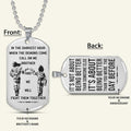 DRD036 - Call On Me Brother - It's About Being Better Than You Were The Day Before - Goku - Vegeta - Dragon Ball Dog Tag - Double Side Engrave Silver Dog Tag