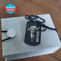 DRD041 - Brothers Forever - Goku - Vegeta - Dragon Ball Dog Tag - Double Sided Engraved Black Dog Tag