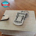 DRD044 - Brothers Forever - Call On Me Brother - Goku - Vegeta - Dragon Ball Dog Tag - Double Sided Engraved Silver Dog Tag