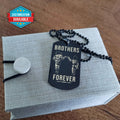 DRD047 - Brothers Forever - It's About Being Better Than You Were The Day Before - Goku - Vegeta - Dragon Ball Dog Tag - Double Sided Engraved Black Dog Tag
