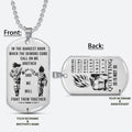DRD056 - Call On Me Brother - Quitting Is Not - Goku - Vegeta - Dragon Ball Dog Tag - Double Sided Engraved Silver Dog Tag
