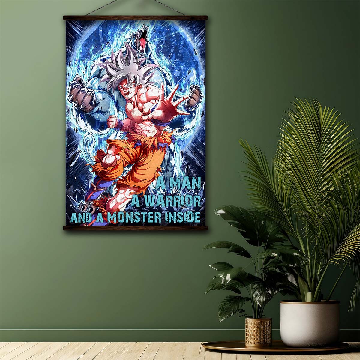 Dragon Ball Wall Art - Dragon Ball Poster - Dragon Ball Canvas - A Monster Inside - Goku Ultra Instinct Mastered - DR051 - Vertical Poster - Vertical Canvas