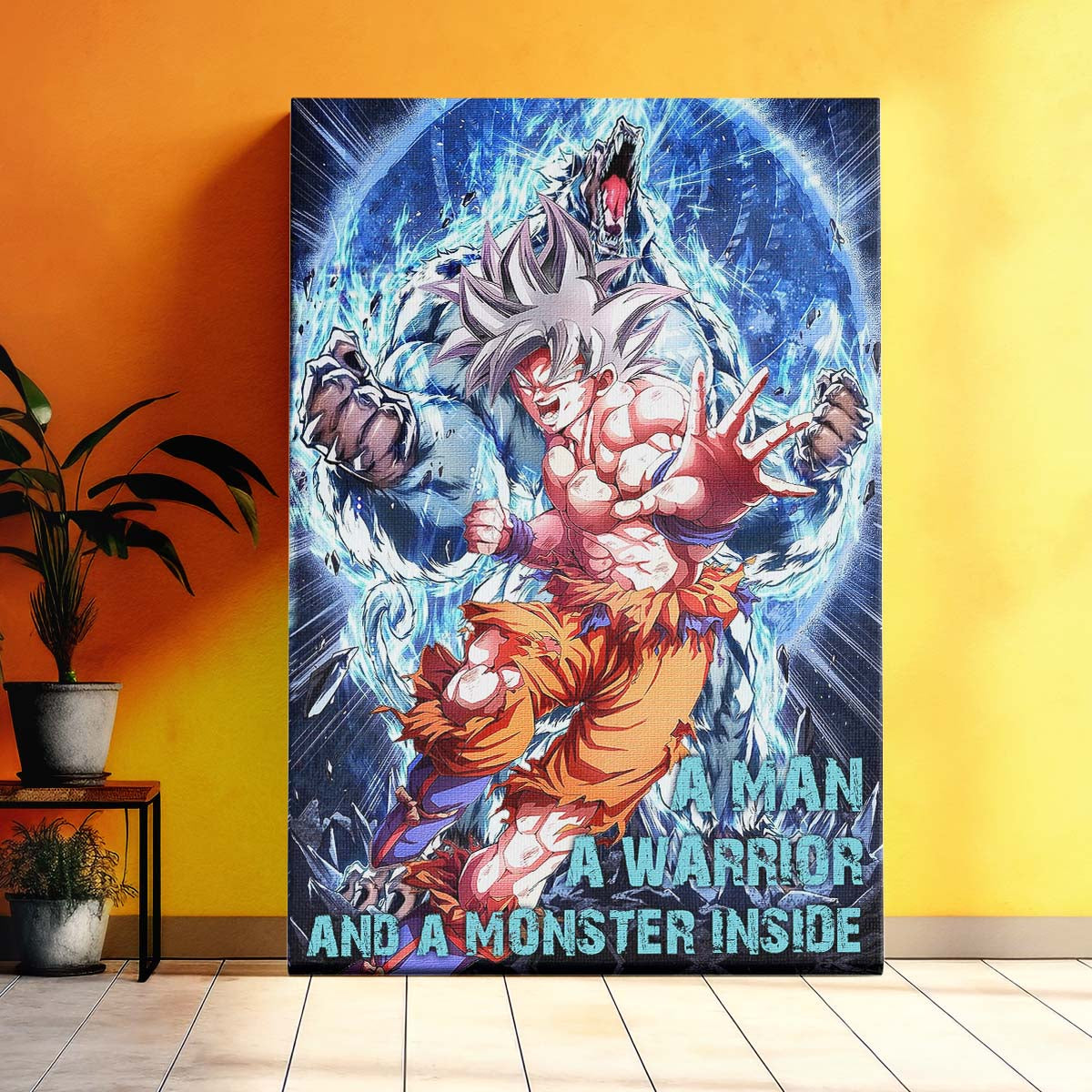 Dragon Ball Wall Art - Dragon Ball Poster - Dragon Ball Canvas - A Monster Inside - Goku Ultra Instinct Mastered - DR051 - Vertical Poster - Vertical Canvas