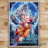 Dragon Ball Wall Art - Dragon Ball Poster - Dragon Ball Canvas - A Monster Inside - Goku Ultra Instinct Mastered - DR051 - Vertical Poster - Vertical Canvas