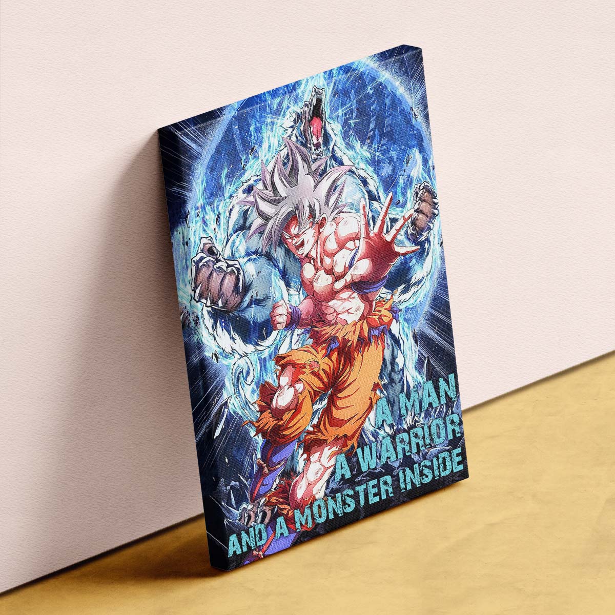 Dragon Ball Wall Art - Dragon Ball Poster - Dragon Ball Canvas - A Monster Inside - Goku Ultra Instinct Mastered - DR051 - Vertical Poster - Vertical Canvas