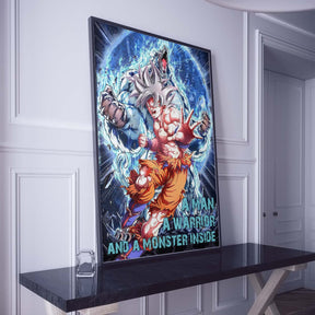 Dragon Ball Wall Art - Dragon Ball Poster - Dragon Ball Canvas - A Monster Inside - Goku Ultra Instinct Mastered - DR051 - Vertical Poster - Vertical Canvas