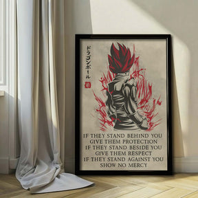 Dragon Ball Wall Art - Dragon Ball Poster - Dragon Ball Canvas - IF - Show No Mercy - Vegeto - DR029 - Vertical Poster - Vertical Canvas