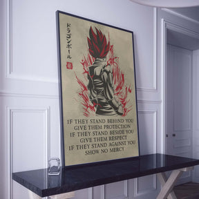 Dragon Ball Wall Art - Dragon Ball Poster - Dragon Ball Canvas - IF - Show No Mercy - Vegeto - DR029 - Vertical Poster - Vertical Canvas