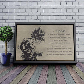 Dragon Ball Wall Art - Dragon Ball Poster - Dragon Ball Canvas - I Choose - Goku - DR033 - Horizontal Canvas - Horizontal Poster