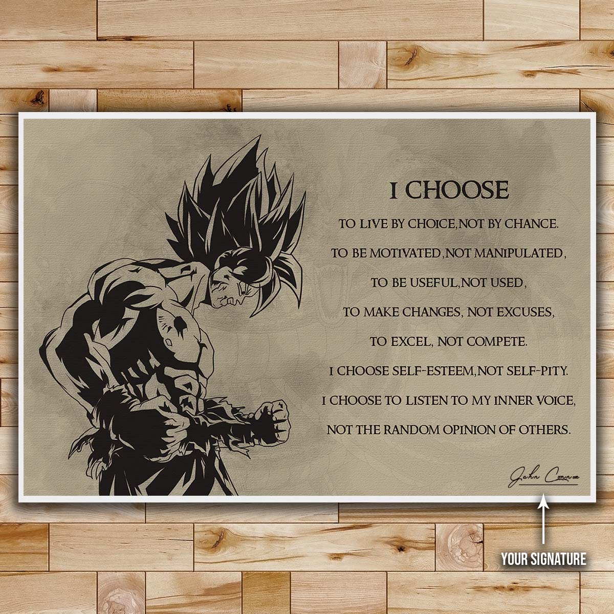 Dragon Ball Wall Art - Dragon Ball Poster - Dragon Ball Canvas - I Choose - Goku - DR033 - Horizontal Canvas - Horizontal Poster