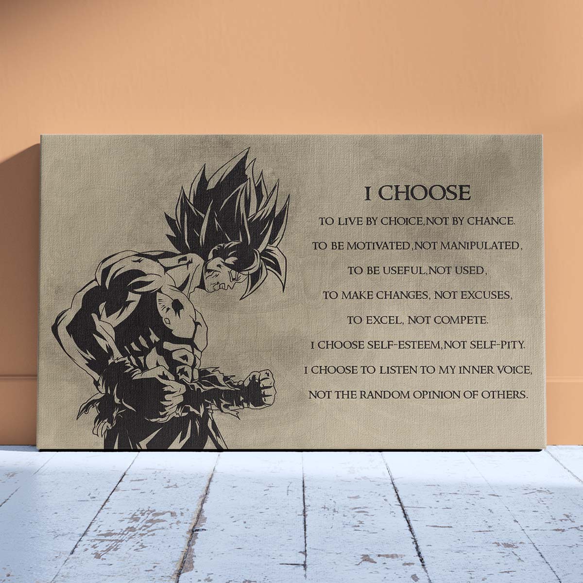 Dragon Ball Wall Art - Dragon Ball Poster - Dragon Ball Canvas - I Choose - Goku - DR033 - Horizontal Canvas - Horizontal Poster