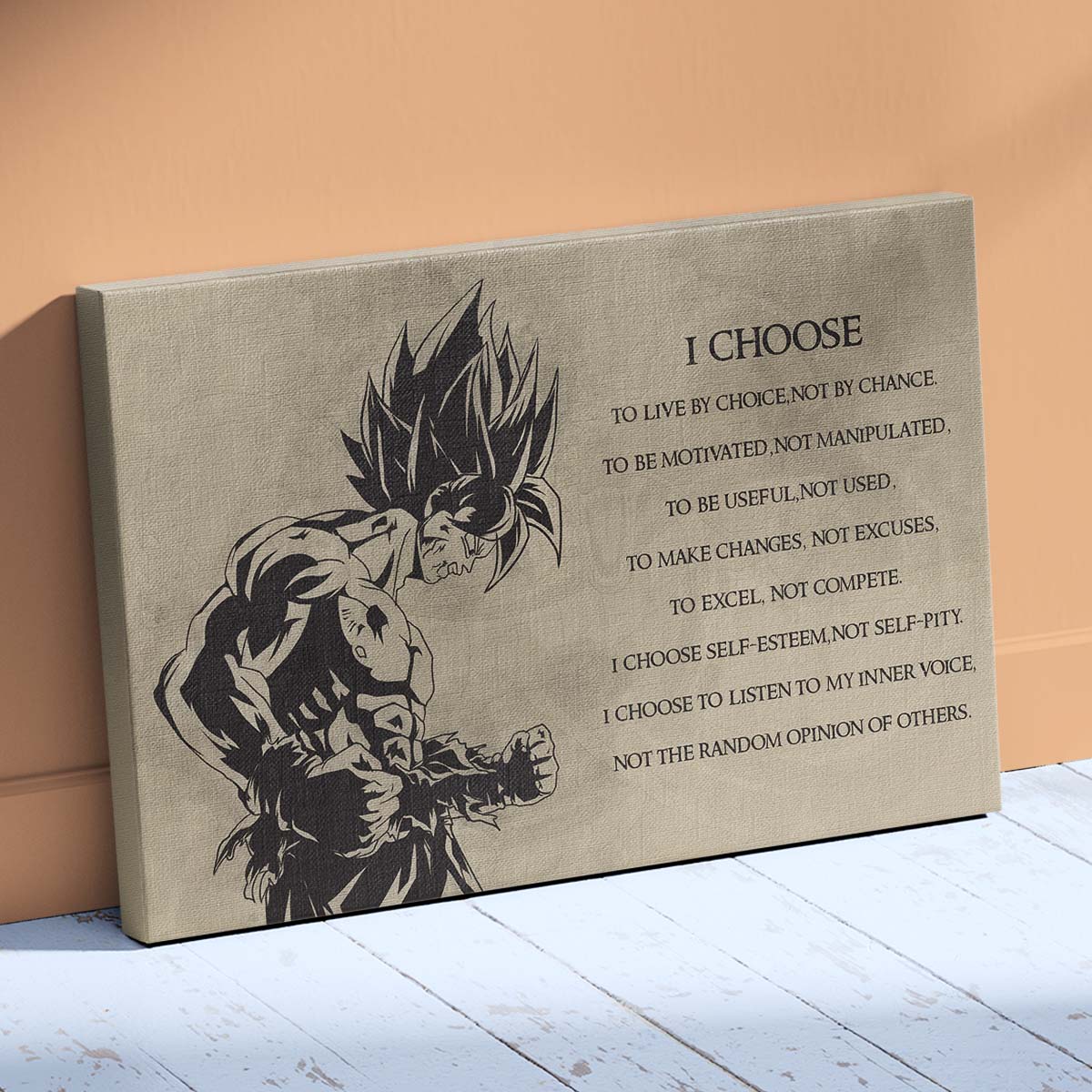 Dragon Ball Wall Art - Dragon Ball Poster - Dragon Ball Canvas - I Choose - Goku - DR033 - Horizontal Canvas - Horizontal Poster