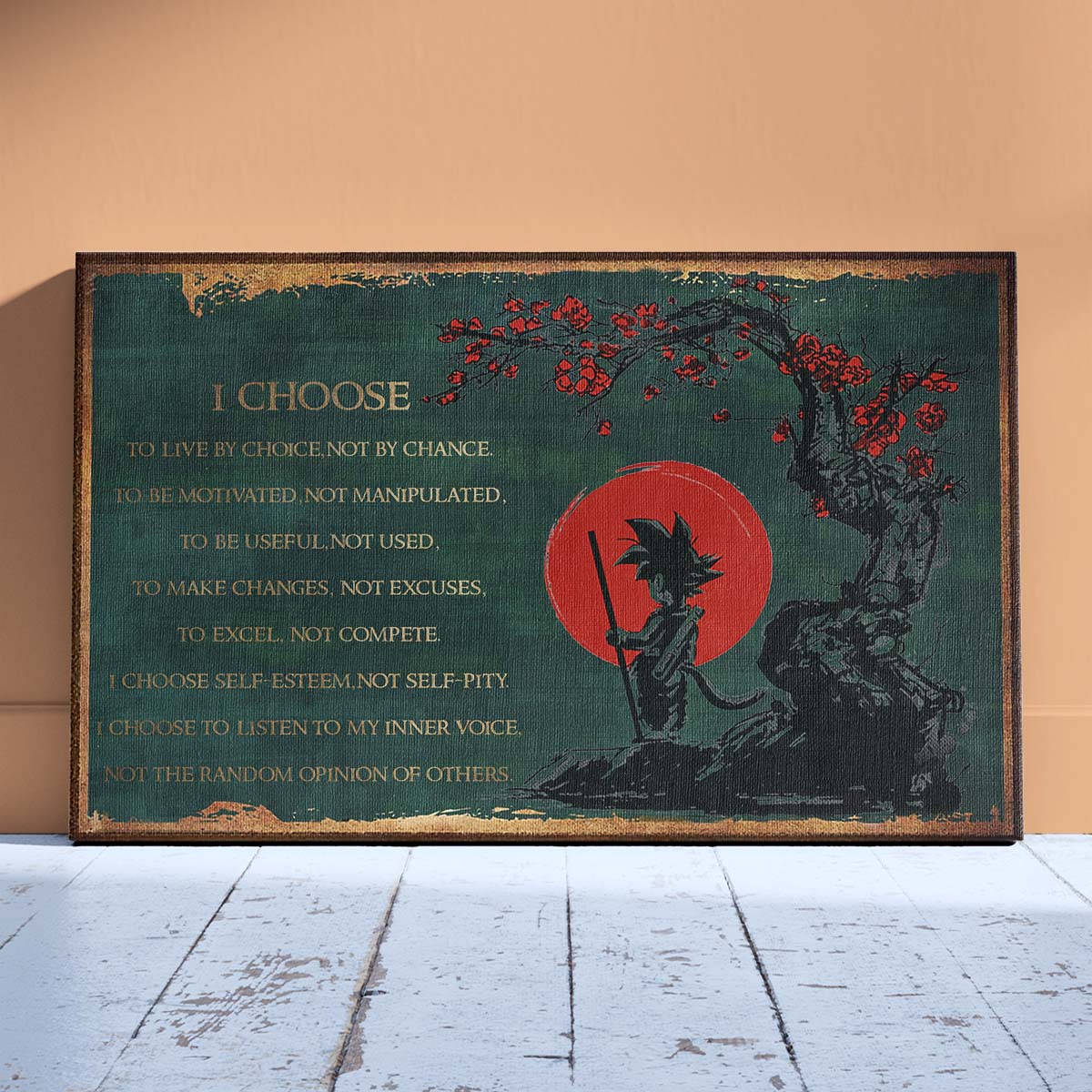 Dragon Ball Wall Art - Dragon Ball Poster - Dragon Ball Canvas - I Choose - Goku - DR065 - Horizontal Canvas - Horizontal Poster