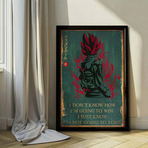 Dragon Ball Wall Art - Dragon Ball Poster - Dragon Ball Canvas - I'm Not Going To Lose - Goku - Vegeta - Vegeto - DR059 - Vertical Poster - Vertical Canvas