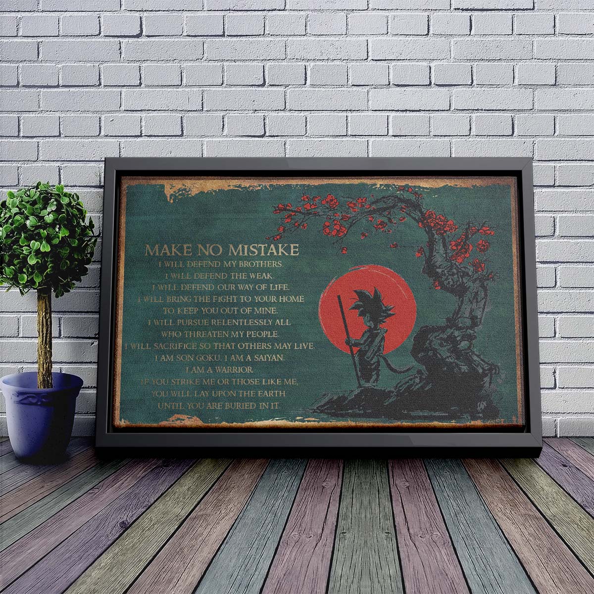 Dragon Ball Wall Art - Dragon Ball Poster - Dragon Ball Canvas - Make No Mistake - Goku - DR067 - Horizontal Canvas - Horizontal Poster