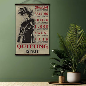 Dragon Ball Wall Art - Dragon Ball Poster - Dragon Ball Canvas - Quitting Is Not - Goku - DR055 - Vertical Poster - Vertical Canvas