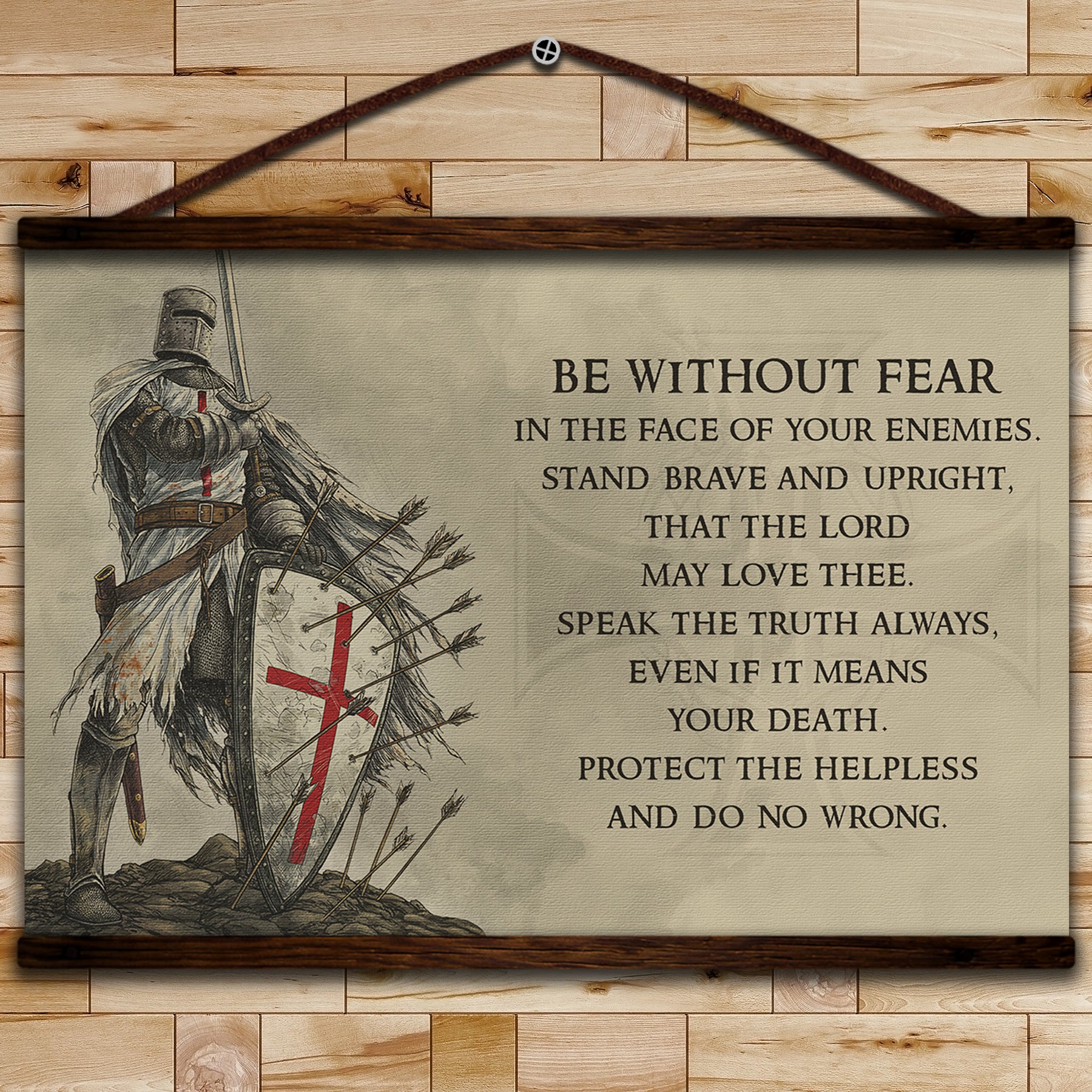 KT002 - Be Without Fear - English - Knight Templar Poster