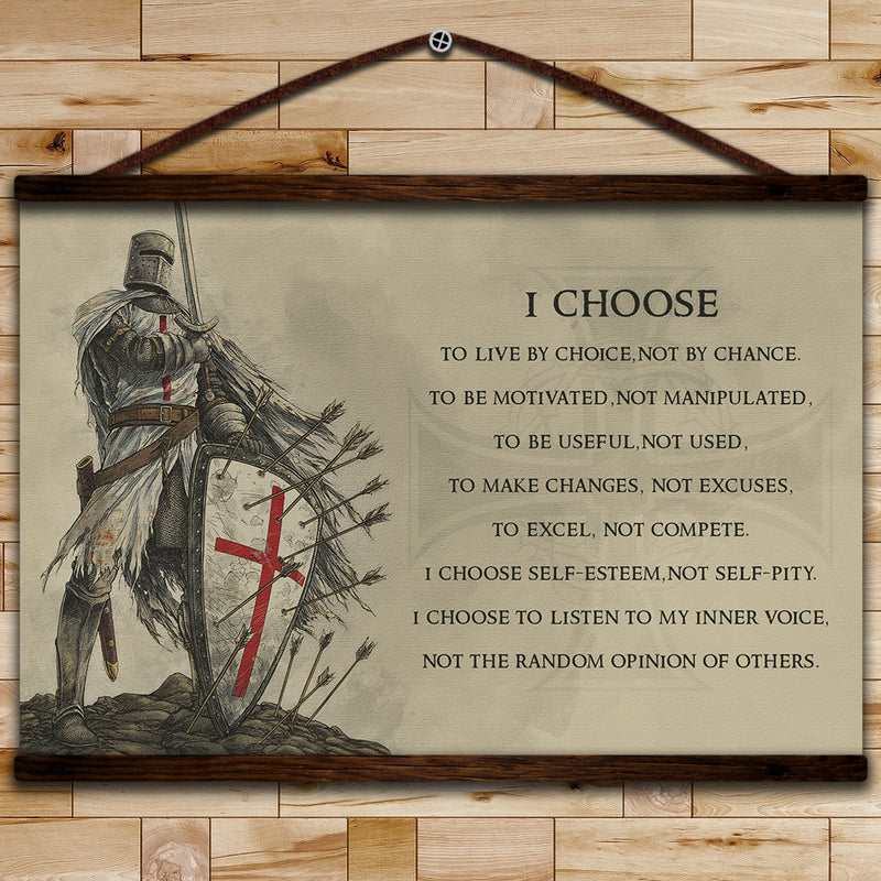 KT003 - I Choose - English - Knight Templar Poster - TheArtHeaven