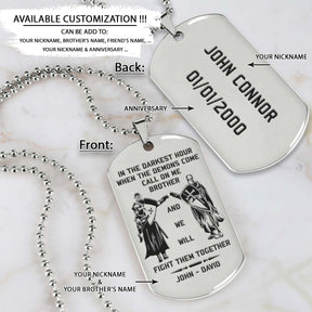 Knight Templar Dog Tag - Call On Me Brother - Crusades - Chivalry - Religious Zeal - Templar Wealth - Mysterious Legacy - Knight Templar Necklace - Engrave Dog Tag