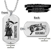 Knight Templar Dog Tag - Brothers Forever - Crusades - Chivalry - Religious Zeal - Templar Wealth - Mysterious Legacy - Knight Templar Necklace - Engrave Dog Tag