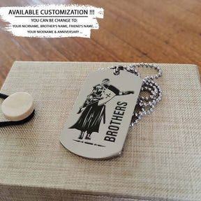 Knight Templar Dog Tag - Brothers Forever - Crusades - Chivalry - Religious Zeal - Templar Wealth - Mysterious Legacy - Knight Templar Necklace - Engrave Dog Tag