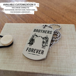 Knight Templar Dog Tag - Brothers Forever - Crusades - Chivalry - Religious Zeal - Templar Wealth - Mysterious Legacy - Knight Templar Necklace - Engrave Dog Tag