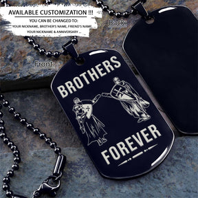 Knight Templar Dog Tag - Brothers Forever - Crusades - Chivalry - Religious Zeal - Templar Wealth - Mysterious Legacy - Knight Templar Necklace - Engrave Dog Tag