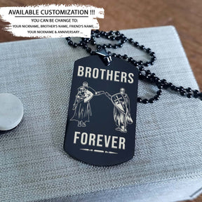 Knight Templar Dog Tag - Brothers Forever - Crusades - Chivalry - Religious Zeal - Templar Wealth - Mysterious Legacy - Knight Templar Necklace - Engrave Dog Tag