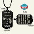 KTD031 - Call On Me Brother - It's About Being Better Than You Were The Day Before - Knights Templar - Black Double-Sided Dog Tag