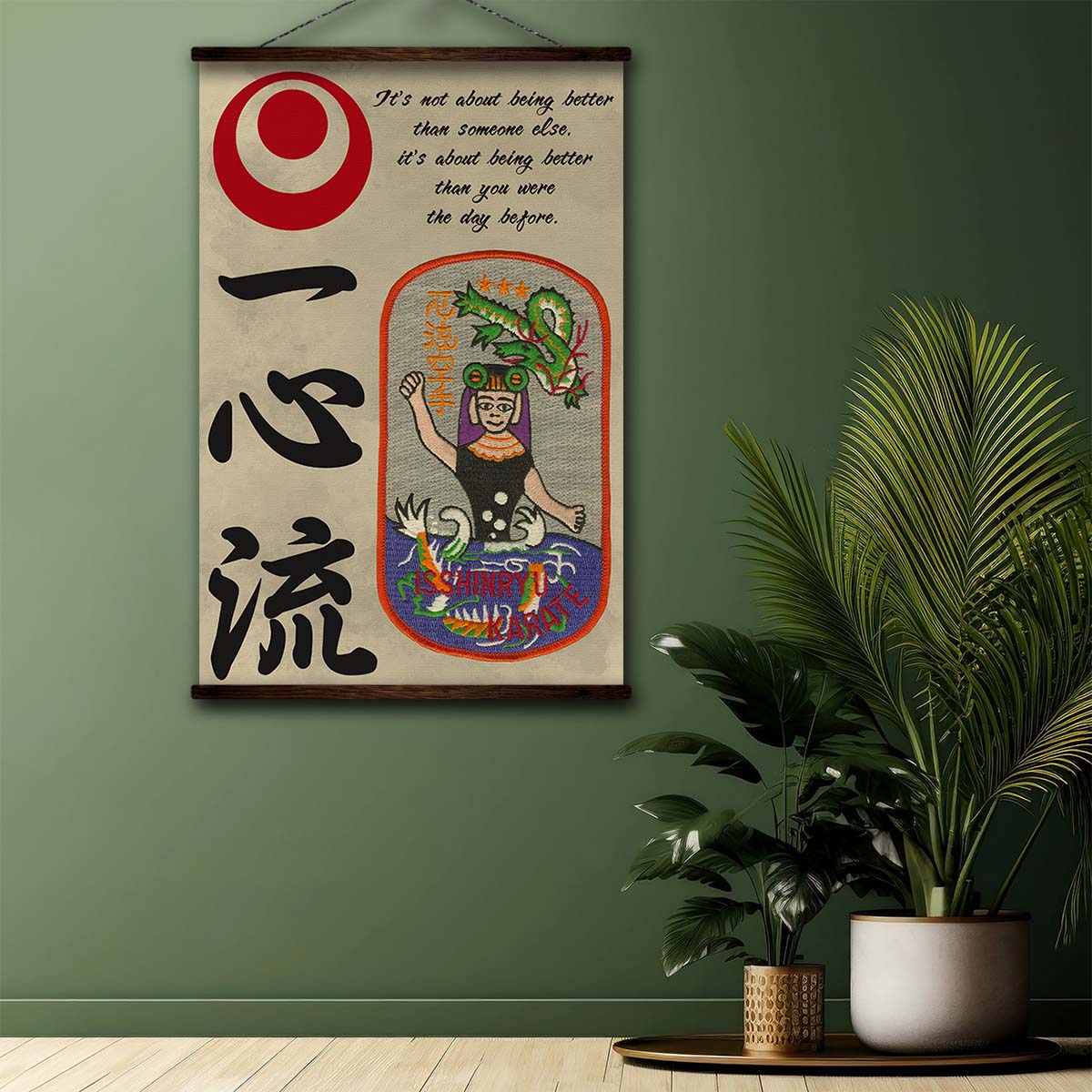 Karate Wall Art - Karate Poster - Karate Canvas - It's About Being Better Than You Were The Day Before - Isshinryu Karate - KA007 - Vertical Canvas - Vertical Poster